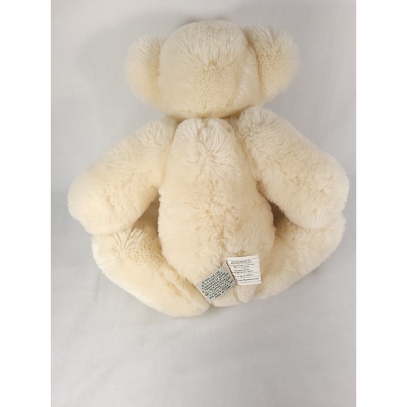Cottage Collectibles Sue Coe Bear White Plush 18" Vintage 1999 Curved Paws GANZ - Picture 2 of 12